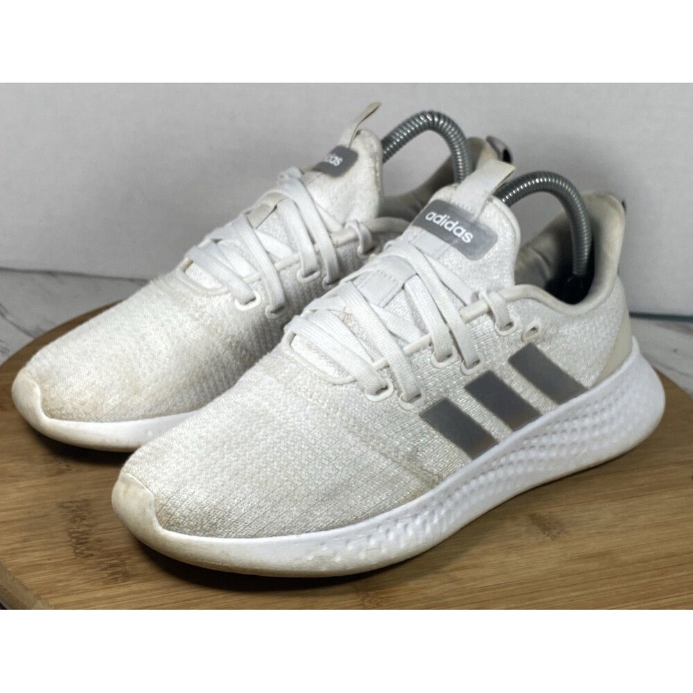 Adidas Women’s Cloudfoam Running Shoes Grey White Size 7 # HWI 28Y001